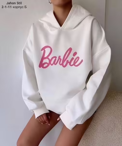 Яркие женские худи barbie