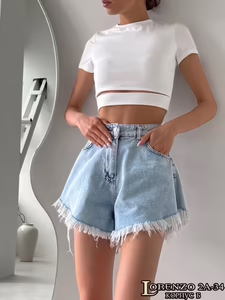 Джинсовые стильные женские шорты