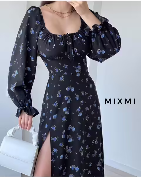 Милые женские платья с разрезом