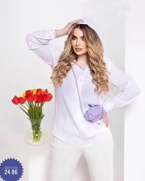 Женские рубашки с капюшоном