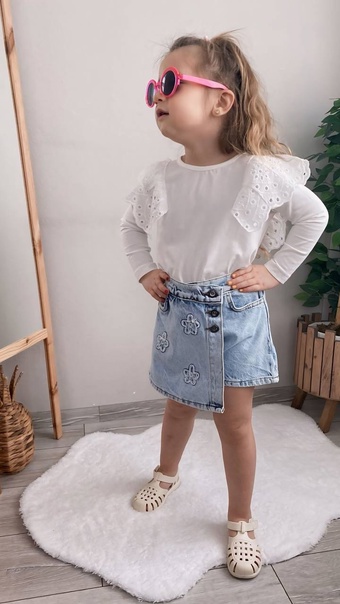 Джинсовые детские юбки zara