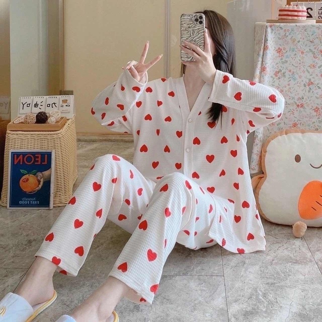 Вафельные женские пижамы