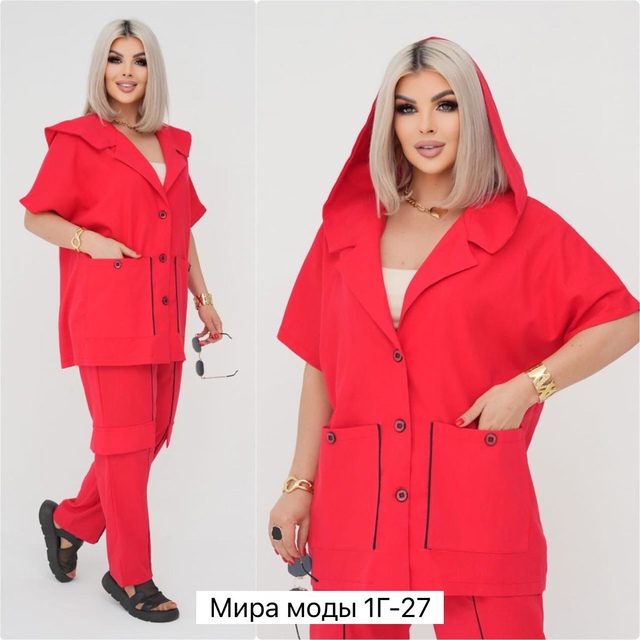 Льняные женские костюмы двойки