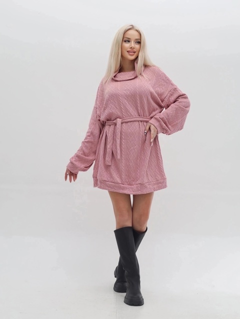 Фабричные кашемировые женские платья с поясом