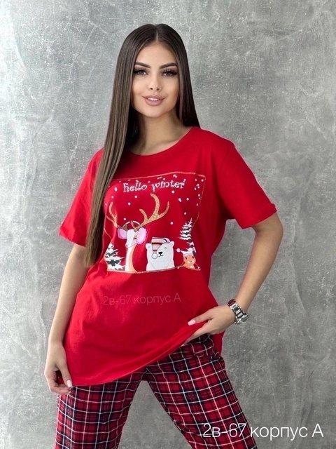 Новогодние женские пижамы