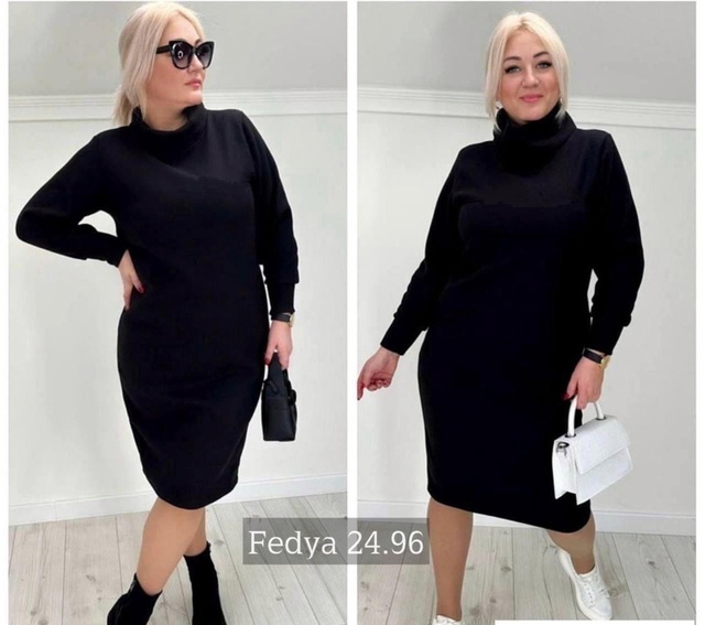 Базовые однотонные стильные женские платья