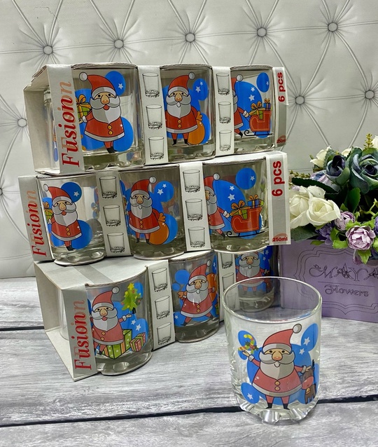 Новогодние стаканы 6 шт