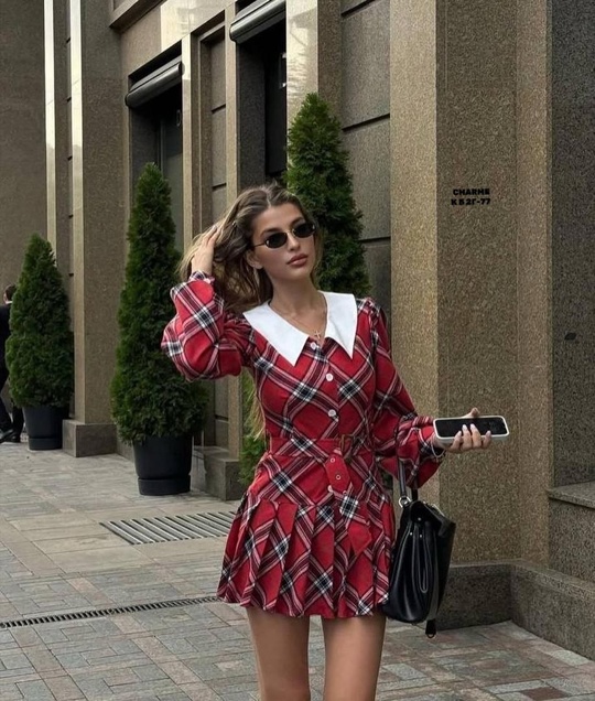 Стильные женские платья в клетку