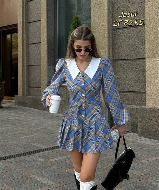 Стильные женские платья в клетку