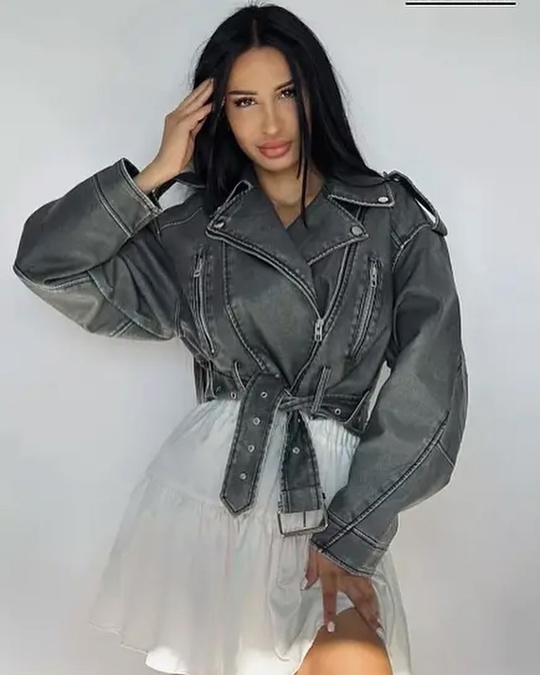 Женские косухи оверсайз из экокожи
