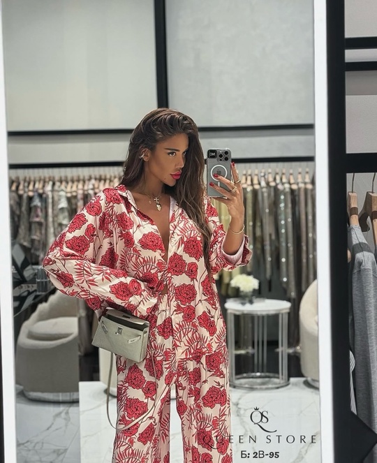 Цветочные свободные женские комплекты с принтом