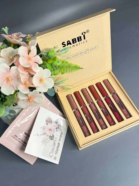 Жидкие помады 6 шт для губ