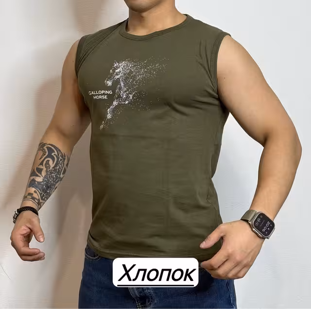 Хлопковые мужские майки