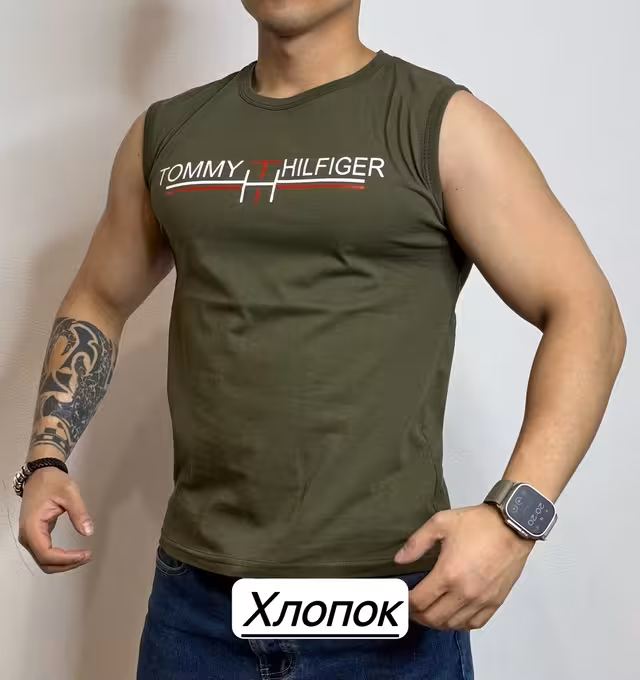 Хлопковые мужские майки