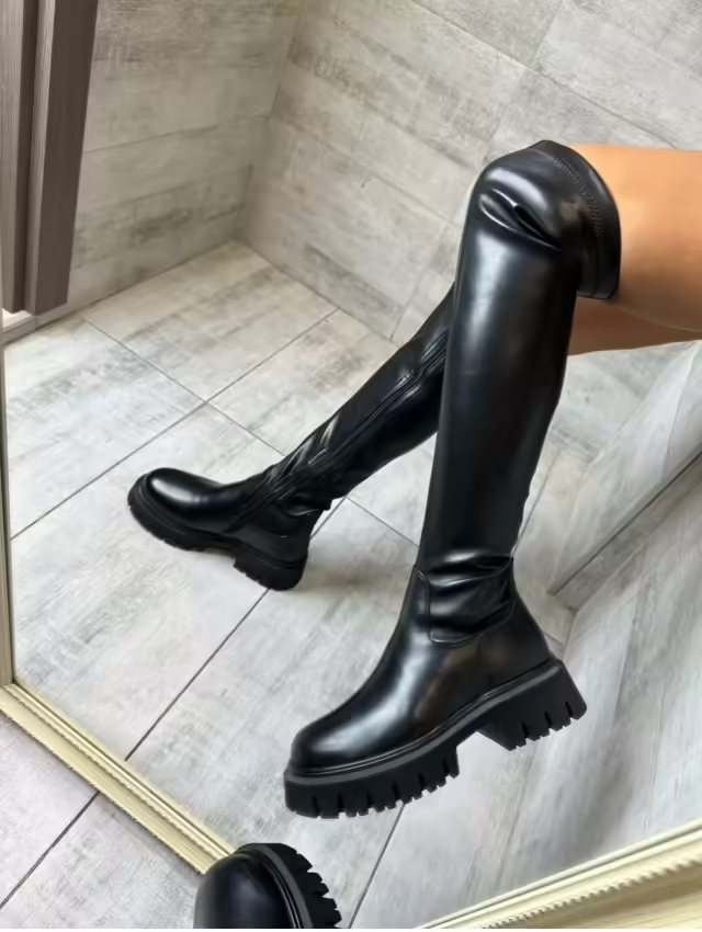 Женские ботфорты с мехом