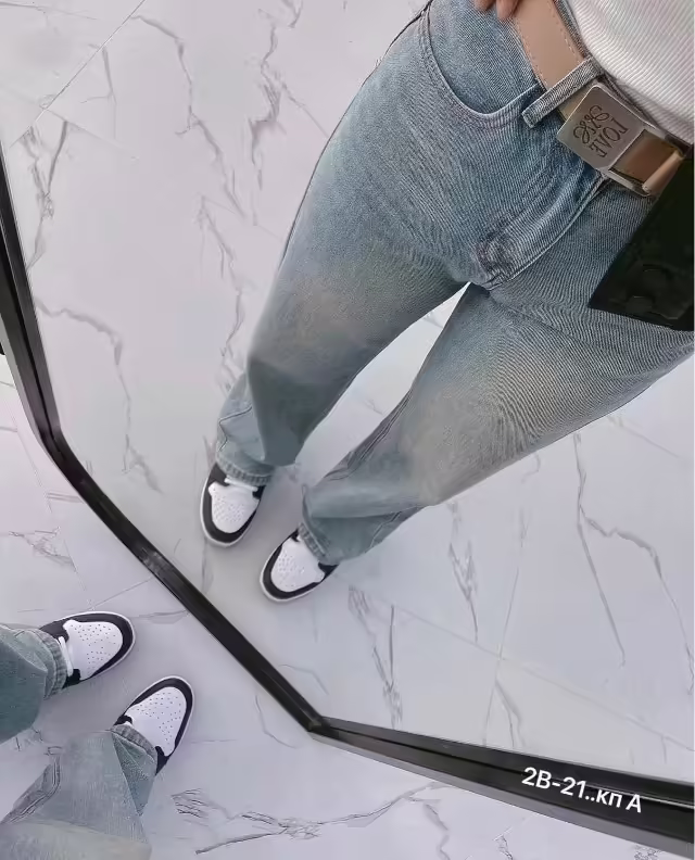 Хлопковые женские джинсы