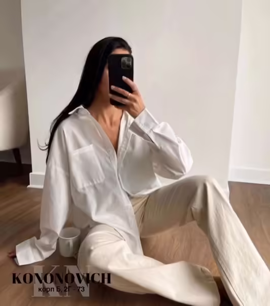 Белые классические женские рубашки