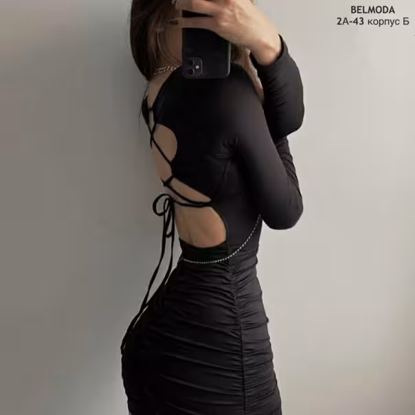 Эффектные длинные женские платья мини