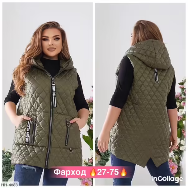 Стильные женские жилетки больших размеров
