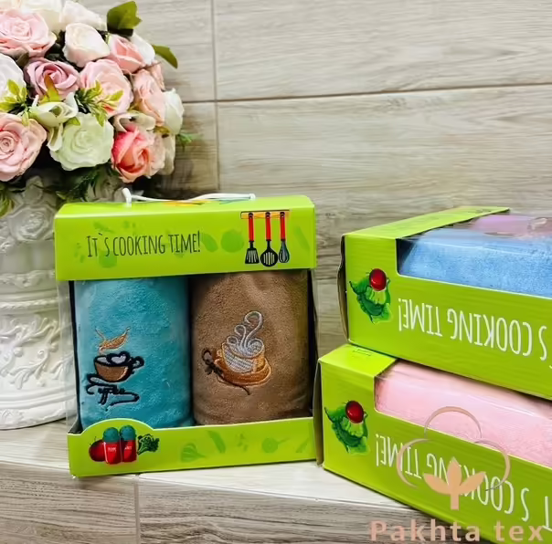 Кухонные полотенца в коробке 2 шт