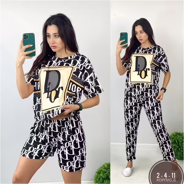 Женские пижамы бамбук 3 в 1