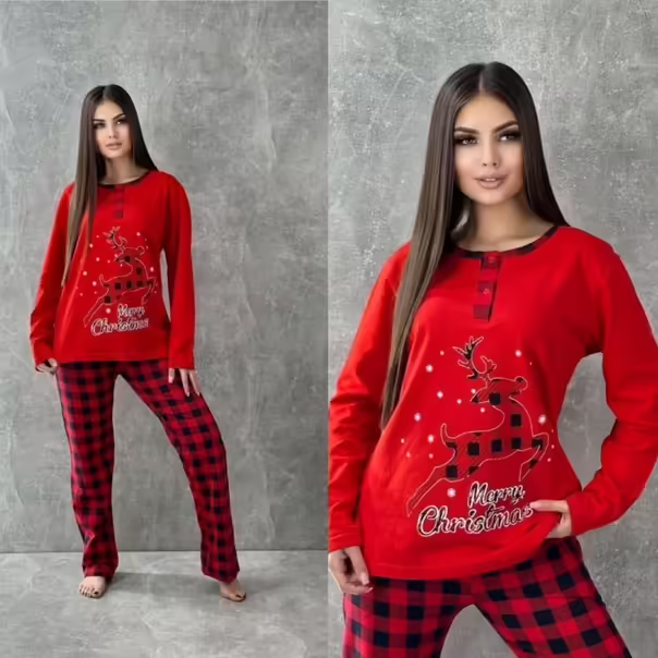 Хлопковые женские пижамы с начёсом